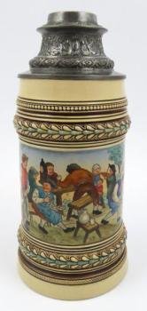 Beer Mug - tin, stoneware - 1895 Beer Mug - tin, stoneware - 1895