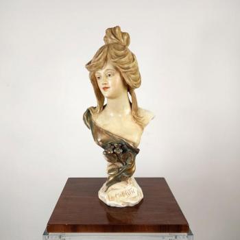 Bust - ceramics - Bernard Bloch, Dubí u Teplic - 1900 Bust - ceramics - Bernard Bloch, Dubí u Teplic - 1900