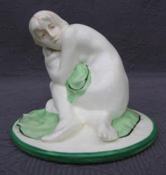 Ceramic Figurine - Woman - glazed stoneware - 1930