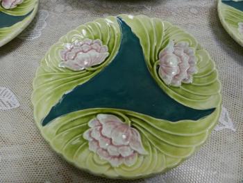Ceramic Plate - majolica - Eichwald Bohemia - 1920